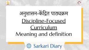 Discipline-Focused Curriculum