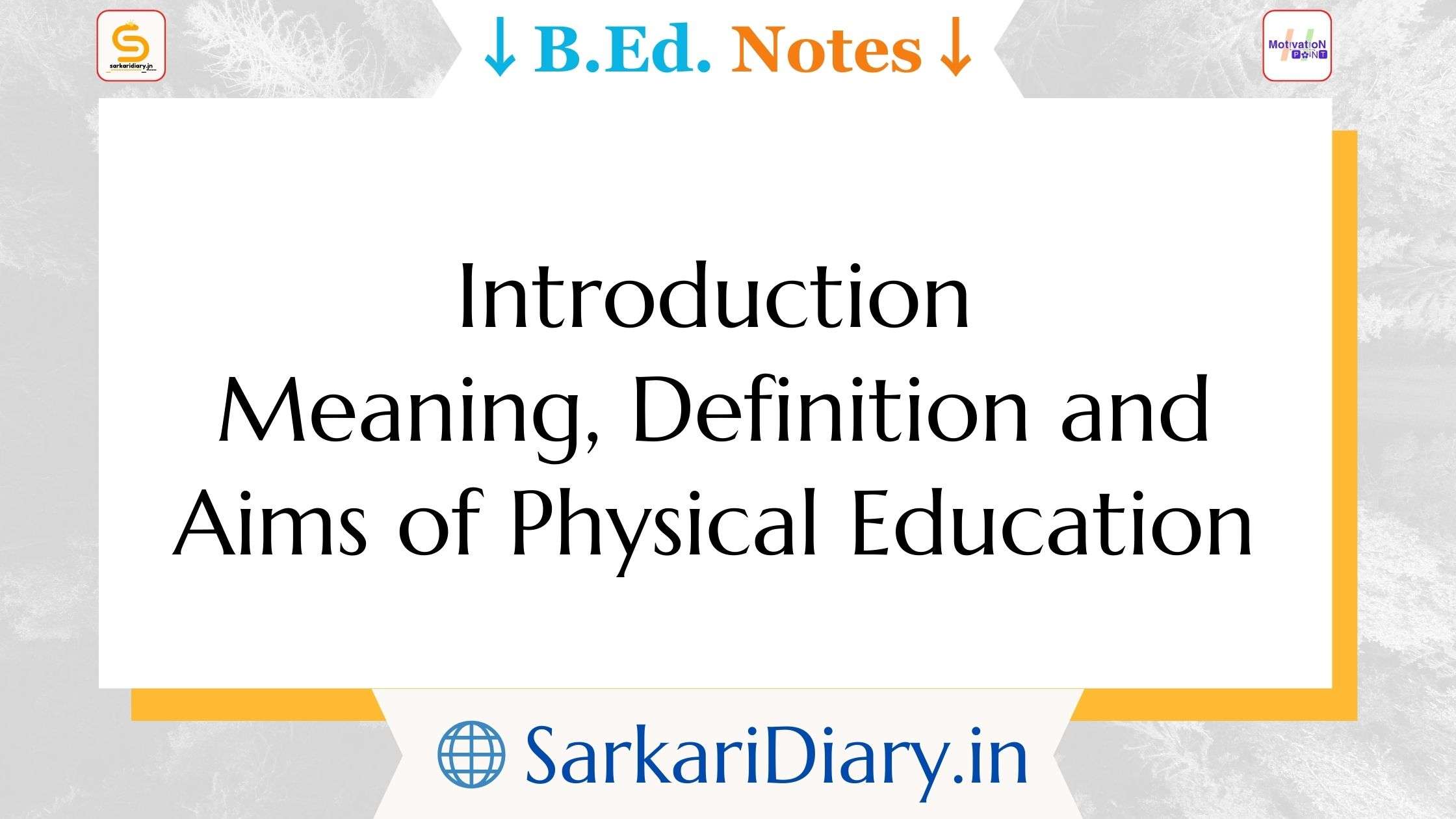 Aims of Physical Education