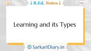 Learning and its Types