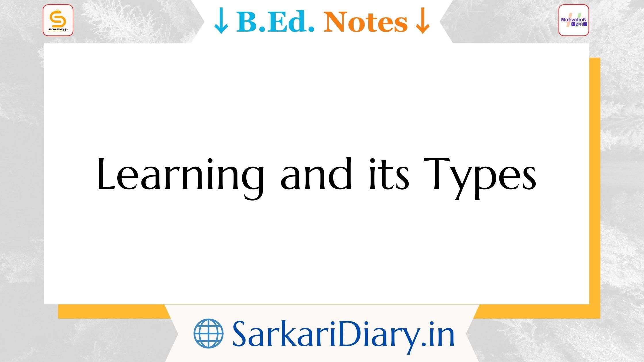 learning-and-its-types-b-ed-notes-sarkari-diary