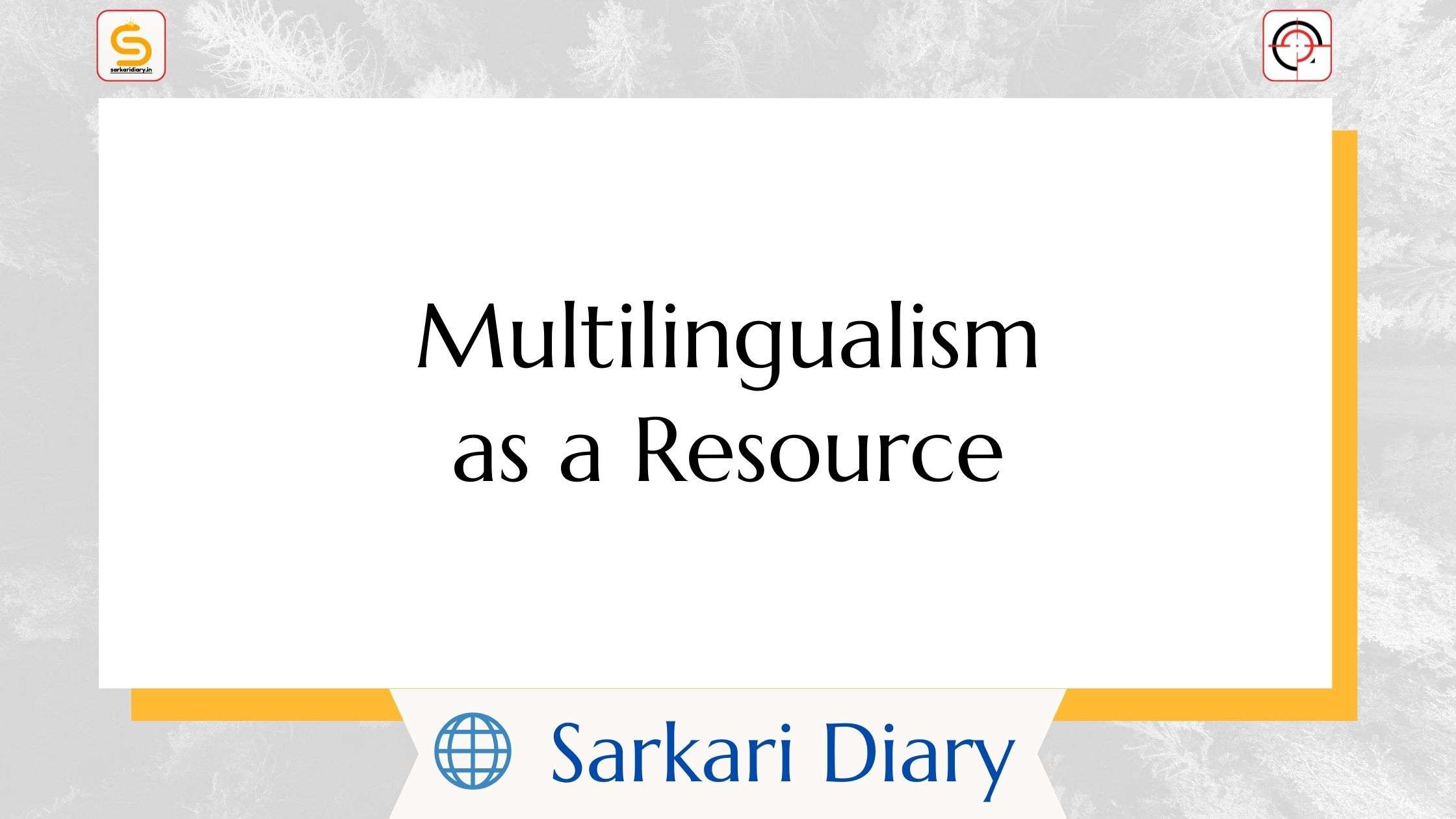 Multilingualism as a Resource