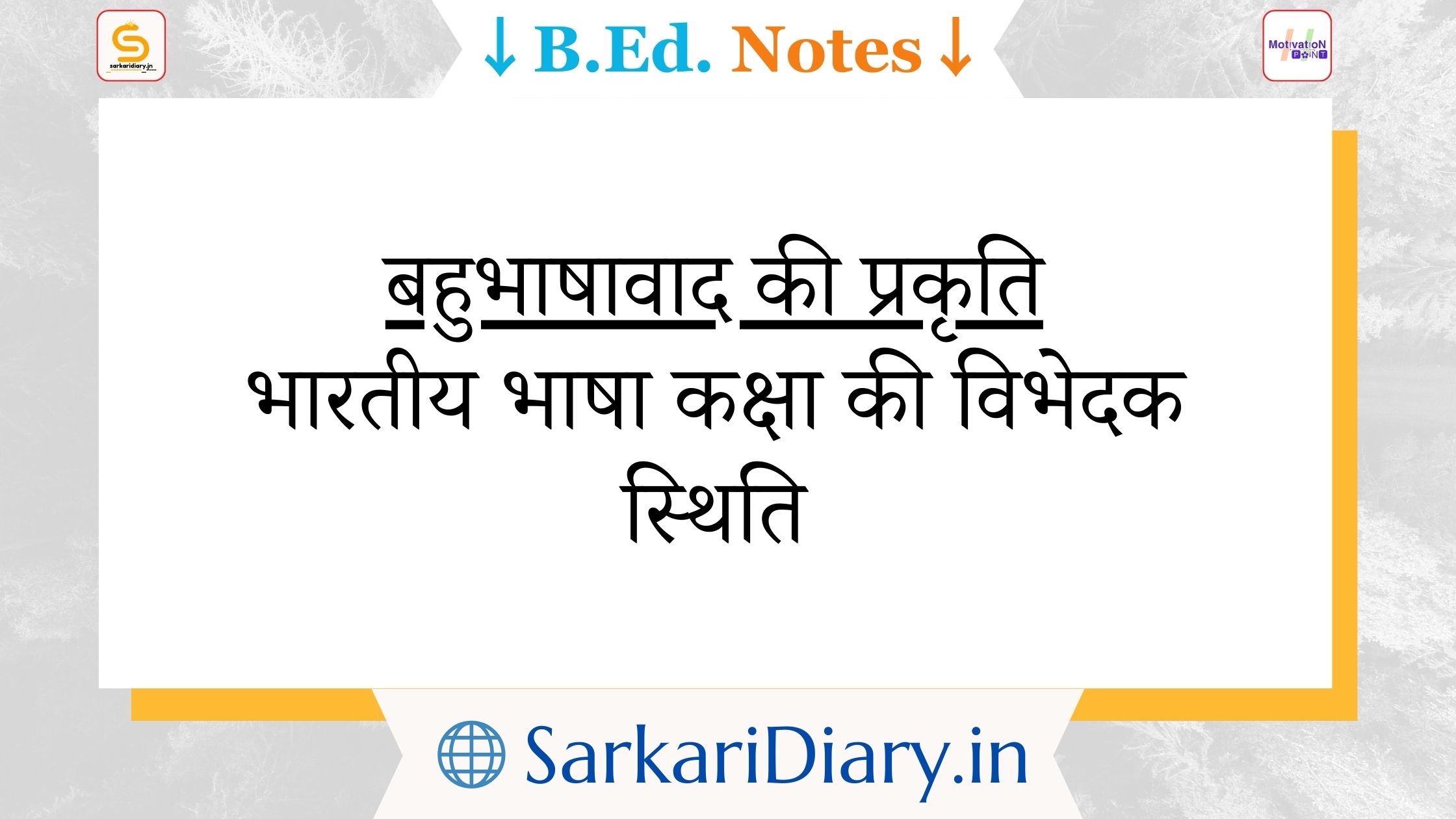 बहुभाषावाद की प्रकृति