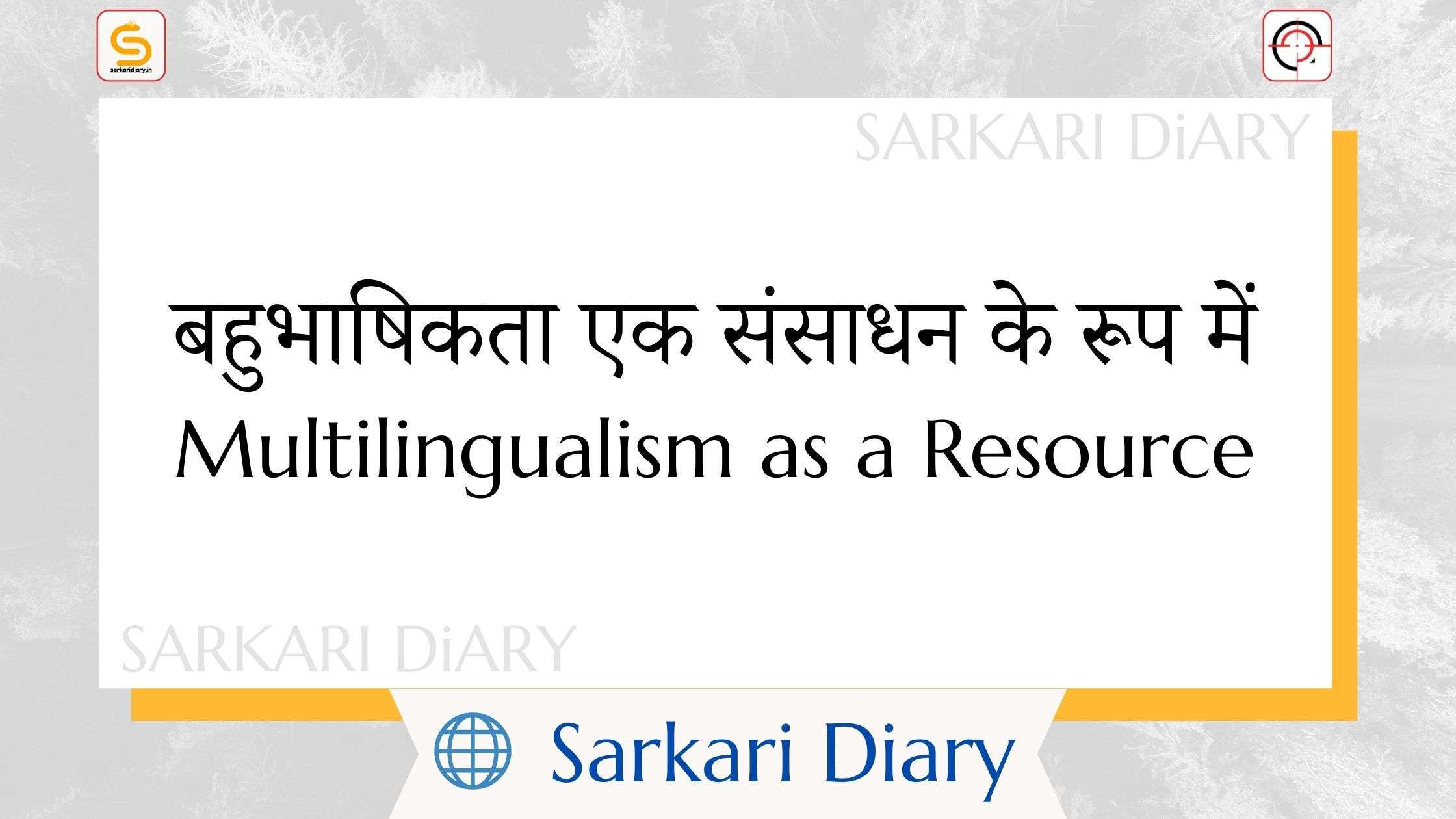 बहुभाषिकता एक संसाधन के रूप में