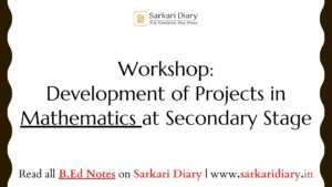 Workshop_ Development of Projects in Mathematics at Secondary Stage