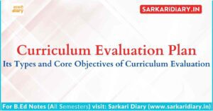 Curriculum Evaluation Plan