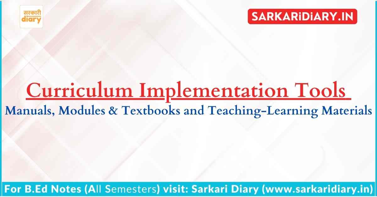 Curriculum Implementation Tools