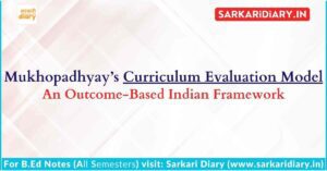 Mukhopadhyay’s Curriculum Evaluation Model
