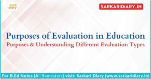 Purposes of Evaluation in Education