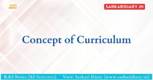 Concept of Curriculum