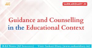 Guidance and Counselling in the Educational Context