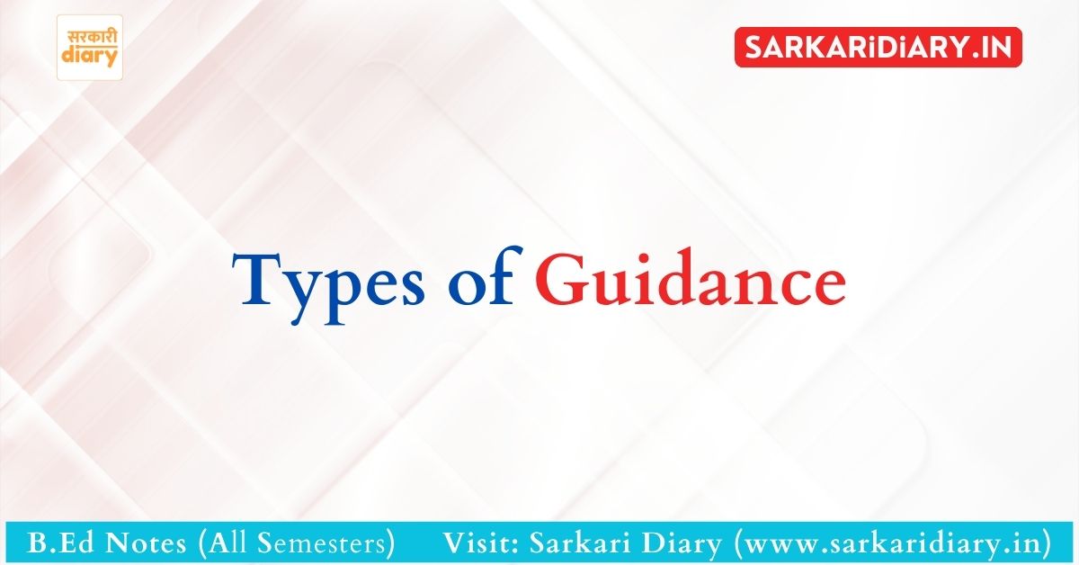 Types of Guidance