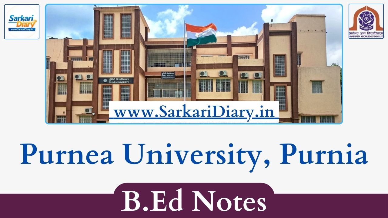 Purnea University, Purnia B.Ed Notes and Study Material PDFs